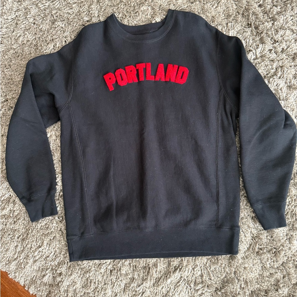 Portland Gear Red and Black Crewneck with Portland Design